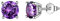 Aurora Tears Februar Birthstone Ohrstecker 925 Sterling Silber Lila Amethyst Birthstone Ohrring Birth Stone Schmuck Geschenke für Frauen und Männer DE0214F