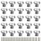 KAHEIGN 25Pcs Crystal Door Knob, 30MM Diamond Drawer Knobs Crystal Door Handles Diamond Pulls for Home Kitchen Office Chest Cabinet Drawer (wiht 25Pcs Screw)