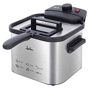 Jata FR279 - Freidora de 2,5 litros y 2000 W de potencia. Cuba extraíble. 100% desmontable. Fácil limpieza. Antimezcla de sabores. Se puede cocinar con la tapa puesta.