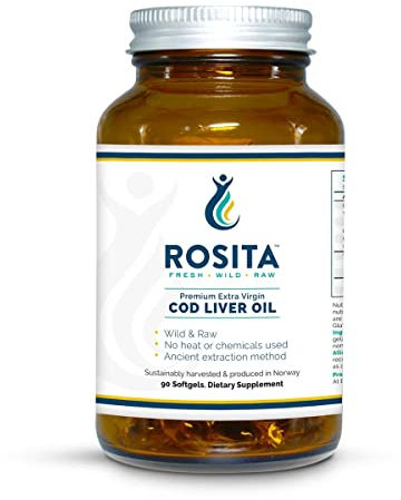 Rosita Real Foods Extra Virgin Cod Liver Oil (EVCLO) Softgels - 90 Softgels, 0.21 kilograms