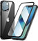 MIMGOAL 360 Grad Hülle für iPhone 13, Magnetische Adsorption Metallrahmen Ganzkörper Schutzhülle, Vorne hinten Gehärtetes Glas Transparent Full Case Dünn Handyhülle, Schwarz