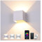 LED Wandleuchte Innen Alexa Lampe Smart Home Wandlampe Dimmbar 3000K-6000K Steuerbar via App Außenlampe Wasserdicht Mit Einstellbar Abstrahlwinkel LED Wandbeleuchtung Innen & Außen -Weiß