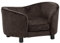 vidaXL Hundesofa Braun 69x49x40cm Plüsch Hundecouch Hundebett Haustiersofa