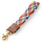 Vicloon Lanyard Kurz, Wristlet Keychain, Wrist Strap Lanyard mit Karabinerverschluss, Handschlaufe Schlüsselanhänger mit Echtem Leder, Lanyard Kurz als Geschenk für Damen und Herren(Irisierend)
