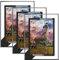 STARVAST Lot de 3 Cadre photo 20 x 29 cm en Verre, Cadre Photo a Poser Transparent sur la Table, Cadres Photo pour Salon, Chambre à Coucher, Bureau