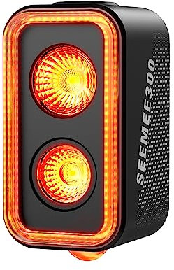 SEEMEE 300 Bike Taillight,300 Lumen Bike Tail Light,5 Night & Daytime Modes,Smart Brake Sensor IPX6 Waterproof USB-C Rechargeable Rear Bike Light for Night Riding