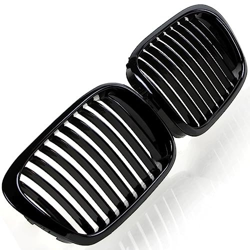 BandelOne enthält Kühlergrill Sport Nieren Schwarz Glänzend passend für 5er E39 Kombi 1995-03