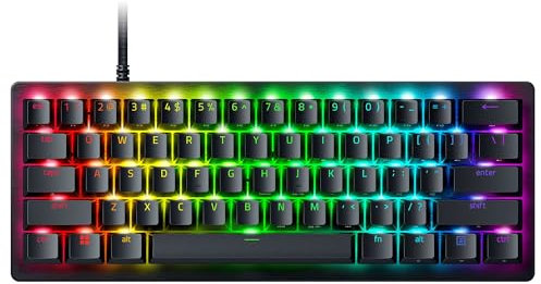 Razer Huntsman V3 Pro Mini - Analoge optische E-Sport Tastatur 60% Format Snap Tap & Rapid Trigger (Digitale Steuerungstasten, Doubleshot-PBT-Tastenkappen) US-Layout | Schwarz