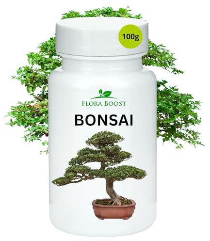 Flora Boost Bonsai Dünger I Pflanzendünger Pulver für Bonsai-Baum I natürlicher Pflanzenextrakt für Wachstum, Regeneration & Stärkung von Bonsai-Bäumen I Pulverdünger für 100L Gießwasser