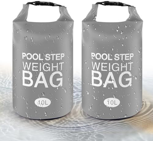 Universal Pool Step Weights 250D PVC Waterproof Swimming Pool Ladder Weights 10L No Breaken Above Ground Pool Leiter Sandsäcke Faltbare Pool Treppengewichte für Pool Stufen Einfaches Befüllen Sand