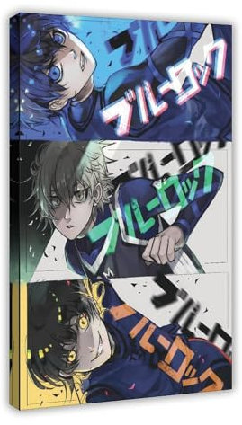 puyoo Blue Lock Anime 1 Leinwand-Poster, Schlafzimmer-Dekor, Sportlandschaft, Büro, Raumdekoration, Geschenk, Rahmen-Stil, 40 x 60 cm