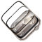 Hoerrye Protector de pantalla de aluminio para Apple Watch 41 mm Series 9/8/7 [marco de aleación de titanio] dureza 9H, sin burbujas, cobertura completa 3D, antipolvo Starlight