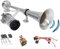 YIYIDA Clacson per auto Car Horn Corno del camion Camion Horn 12V Corno d'aria per auto Altoparlante ad alta voce argento Tromba singola in zinco cromato Air Horn per 12V auto camion nave yacht ecc