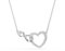 Swarovski Swa Infinity Halskette, Weiße, Rhodinierte Kette mit Herz-Anhänger, Unendlichkeitszeichen-Anhänger und Strahlenden Kristallen