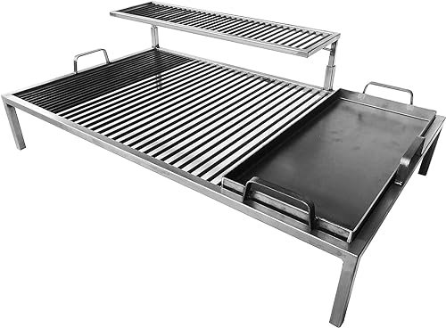 Luxus Argentinischer Grill mit abnehmbaren Eisenmodulen - Iron Argentinien Grill - BBQ Parrilla Asado Sor pampa grill - Cod 2 (91,4 x 61,0 cm)