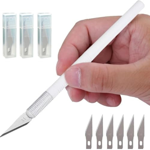 NIANOPKM 1 coltelli da intaglio, Cutter di precisione con 35 lame di ricambio, taglia taglierino, bisturi modellismo