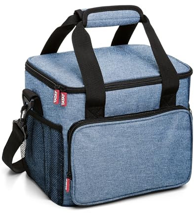 Tatay 11L Nevera para Alimentos, Bolsa térmica Porta Alimentos, Triple Capa Aislante, Flexible y 100% estanco. Urban Food Picnic Azul con Aislamiento térmico para Comida