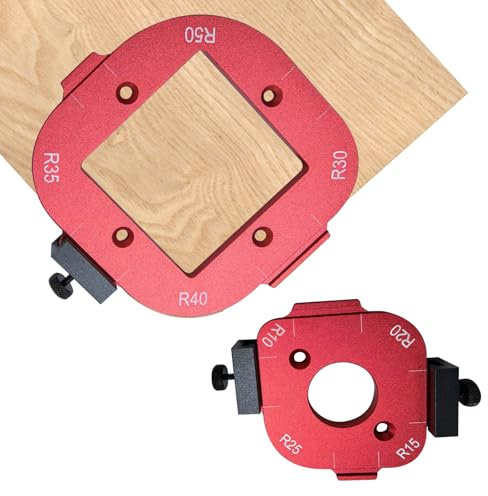 Upriver Set of 2 Radius Jig Router Templates, Wooden Board Arc Cutting Auxiliary Tool, R10 R15 R20 R25 R30 R35 R40 R50 Router Corner Jig DIY Template