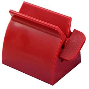 DEARMAMY Zahnpastapresse Röhrchenquadel Zahnpasta Pumpen Zahnpasta-pumpspender Regalhalterung Zahnpasta-clip-quetscher Spender Für Tubenquetscher Zahnpaste -quietschen Zahnpastaspender Rot