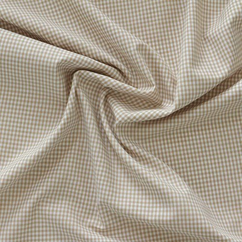 Morbidissimi Cotone a Quadretti al metraggio per Cucito Creativo - Colori Vari P546 Beige