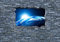 wandmotiv24 Photo murale Optique 3D - Sunrise Earth Space - mur en pierre rugueuse S 200 x 140cm - 4 pièces photo, papier peint non tissé Optique 3D, fracture de paroi, espace M0631