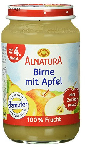 Alnatura Bio Birne mit Apfel, nach dem 4. Monat, 190 g