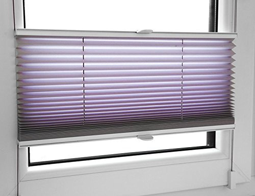 PLISSEE FALTROLLO LILA INKL. KLEMMTRÄGER JALOUSIE - MEGA AUSWAHL - 80 BREITEN - 95x120 cm