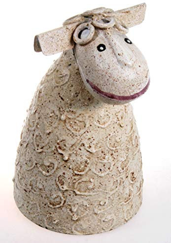 Zaunhocker Schaf Dekofigur aus Blech 18 cm Figur Metall Deko Garten Balkon
