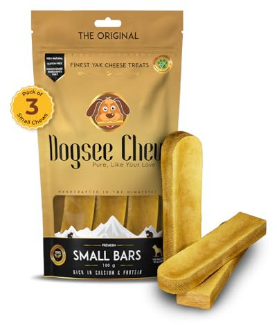 Dogsee Chew Natural Cheese Bars for Dogs - 100g (3 Small Chews) | Himalayan Yak Cheese Dog Sticks, Protein & Calcium Rich | Long Chewing Fun & Odor Free Dental Care | Healthy & Delicious Treats