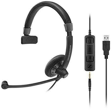 Sennheiser SC 45 USB CTRL Headset Headband Black Headphones - Headphones (Callcenter/Office, Headset, Hairband, Black, Wired, 1.12m)