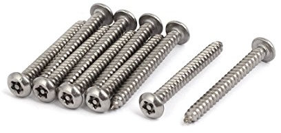 sourcing map M3.9 x 35mm 304 Edelstahl Pan Head Torx Anti-Diebstahl Selbstschneidende Schrauben 10 Stück