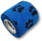 LisaCare Hund Erste Hilfe - 4 Rollen 5cm breit - Pflasterrollen für Haustiere & Pferde - wasserfest, selbsthaftend, elastisch - Riesige Farb- & Motivauswahl (Pfote Blau)