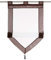 BAILEY JO Raffrollo mit Quaste Voile Transparent Dreieck Rollos Schlaufen Gardine (BxH 45x140cm, Kaffeebraun)