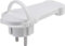 Meister Flachstecker weiß - Mit Klappbügel - Geeignet für Leitungen mit 1,5 mm² Kabelquerschnitt - IP20 Innenbereich / Schutzkontakt-Winkelstecker extraflach / Schuko-Stecker / 7421070
