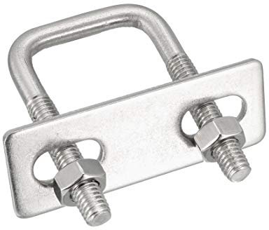 sourcing map Vierkant U-Bolzen Bügelbolzen Bügelschrauben 1(25mm) Innenbreite 50mm Länge M6 304 Edelstahl mit Muttern Rahmen