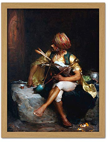 Fine Art Prints Bargue Bashi-bazouk Soldat Osmanisches Reich Gemälde großer gerahmter Kunstdruck Poster Wanddekoration 45,7 x 61 cm