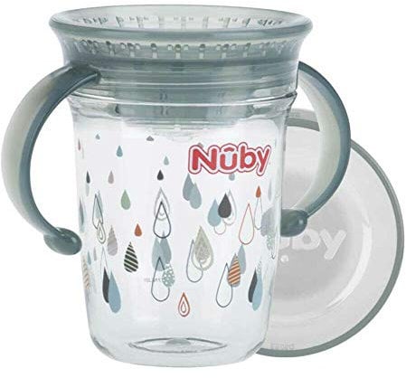 Nûby - Gobelet Magique 360° en Tritan™ - 240ml Gris
