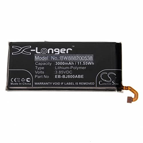 vhbw Batterie Compatible avec Samsung Galaxy J6 2018 Duos TD-LTE KR, On6 2018 Duos Smartphone (3000mAh, 3,85V, Li-polymère)