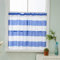 ESLIR Gestreifte Küche Gardine Scheibengardine Tunnelzug Bistrogardine Landhaus Kurzgardine Halbtransparent Leinen Blau HxB 60x120cm 1 Stück