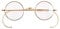 Agstum Retro Small Round Optical Rare Wire Rim Eyeglasses Frame Clear Lens (Gold, 42)