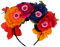 Lurrose Halloween Stirnband Tag Des Toten Stirnbandes Tag Der Toten Haarschmuck Halloween Blumenkrone Mexikanische Krone Blumenkrone Damen Halloween Party