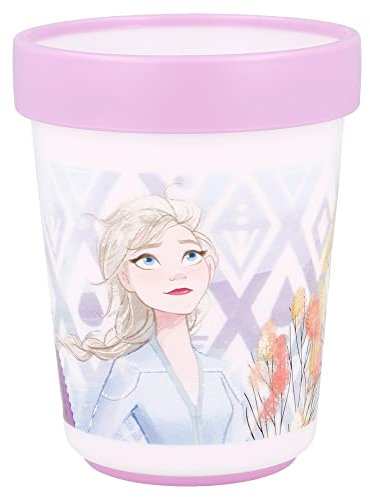 Stor Rutschfester Kinderbecher zweifarbig 260 ml Frozen II Elements, Kunststoff, bunt, Estándar - Becher für Kinder mit Anna & Elsa