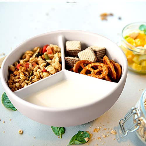 Cinf Ceramic Cereal Bowl Separate Milk Keeps Fresh Crunchy Microwave Safe Anti Soggy Ice Cream Topping Yogurt Fries Ketchup Soup Salad Dessert Rice Bowls