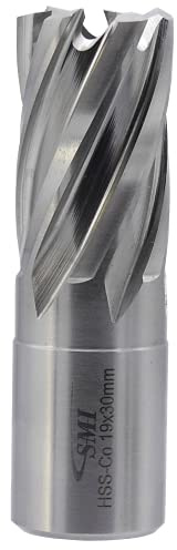 SMI HSS-E Cobalt Kernbohrer 19 mm Drm. Schnitttiefe 30 mm, Aufnahme 19 mm Weldonschaft