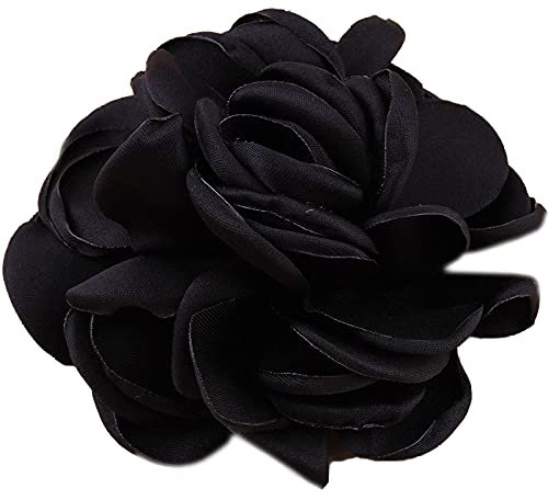 Huralona Stoffblumen, Vintage-Stil, 8 cm, Schwarz, 10 Stück