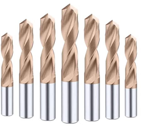 Brocas de carburo de tungsteno sólido con revestimiento de 1 pieza para brocas de carburo de centro de mecanizado CNC, broca de metal duro de 1,0-20mm,1 pieza 1,2x12x38