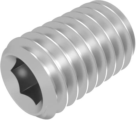 SECCARO Gewindestift mit Kegelkuppe M6 x 10 mm, Edelstahl V2A VA A2, DIN 913 / ISO 4026, Innensechskant, 20 Stück