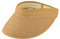 KorhLeoh Women Straw Sun Visor Cap Wide Brim Summer UV Protection Sun Beach Hat Foldable Packable Khaki