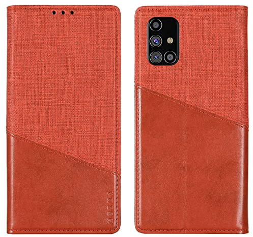 Feyten Cover per Samsung Galaxy M31S, Custodia Portafoglio per Samsung M31S, Cover a Libro Flip Protettiva Caso Custodia in Pelle Kickstand Slot, Magnetica Antiurto Cover per Samsung M31S (Rosso)