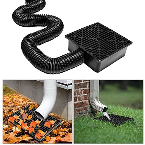 Regenrohrklappe für Fallrohrklappe als Regenwassersammler mit Plastik Sieb für Fallrohr, Erweiterbares Dachrinnen-Fallrohr-Verlängerung, Ablaufanschluss, Regenwasserumleiter